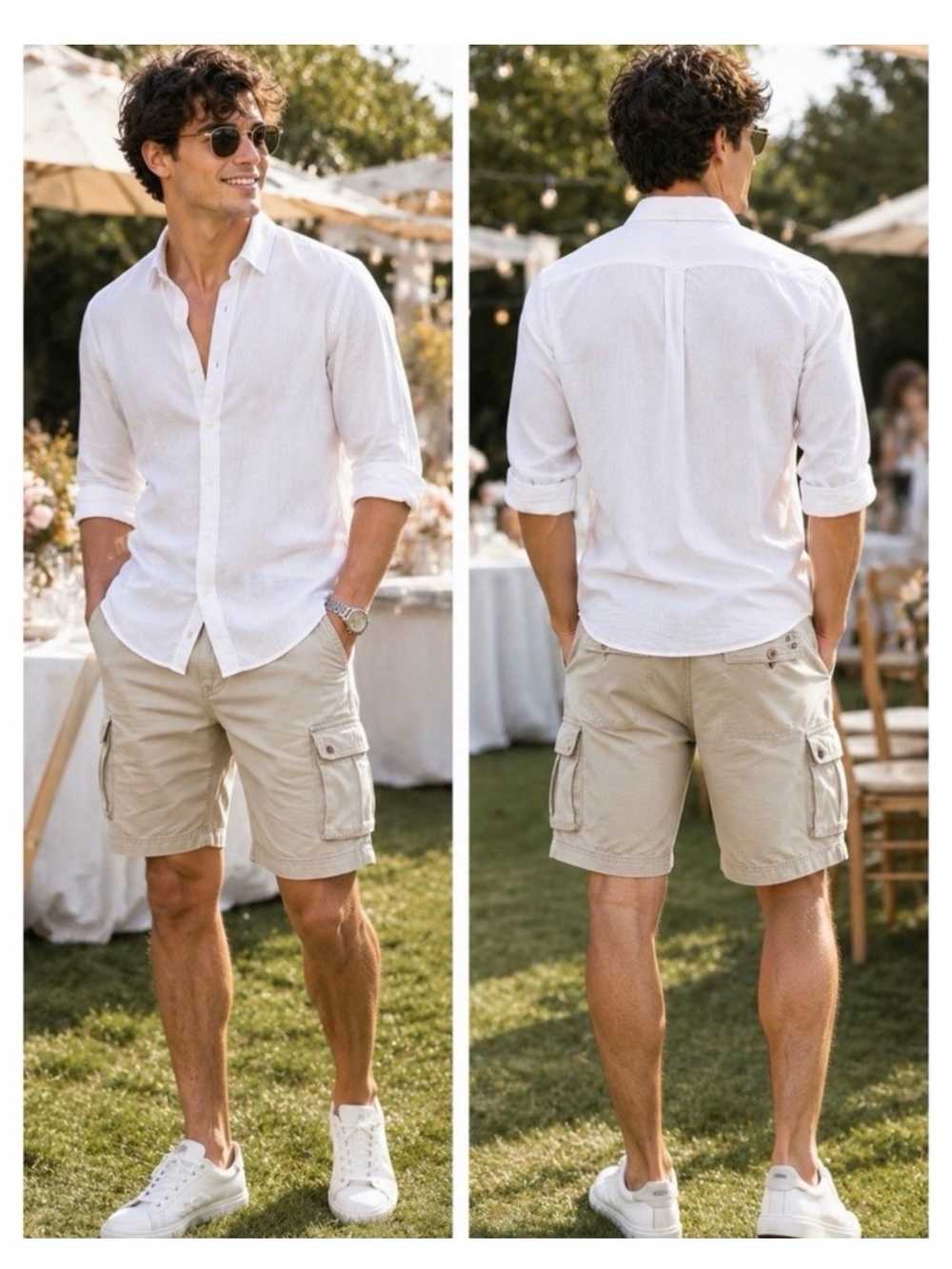 Tommy Bahama Khaki Cargo Shorts — Casual Summer Utility size XXL